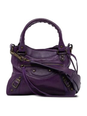 Balenciaga Purple Motocross Classic Town tote bag