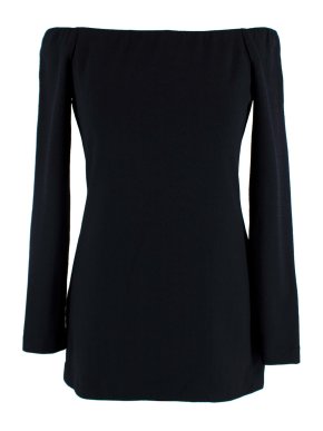 Tibi Black Off-Shoulder Mini Dress