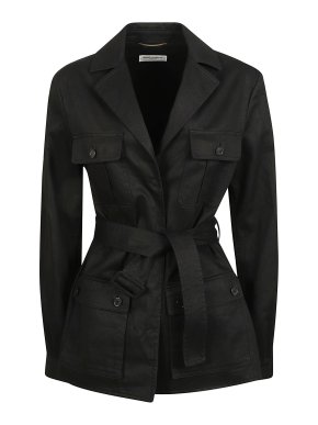 Saint Laurent Cotton-ramie blend Jacket