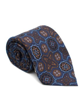Viola Milano Blue Paisley Silk Tie