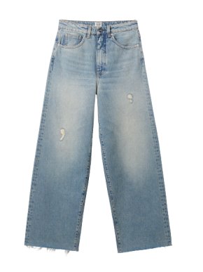 Toteme flare fit denim distressed light blue Jeans