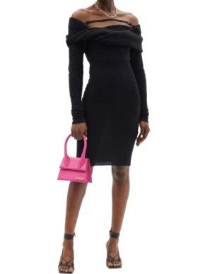 Jacquemus La Dressing Gown Ascua Mohair Blend Knit Dress