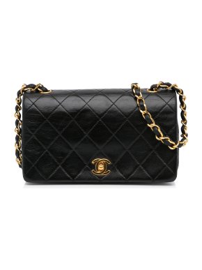 Chanel CC Matelasse Lambskin Flap Crossbody Bag