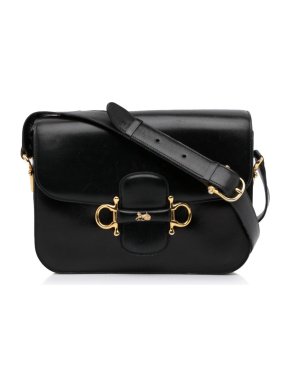 Celine Black Leather Crecy Shoulder Bag