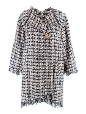 Chanel Asymmetric Bracelet Sleeve Tweed Jacket