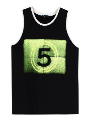 Chanel Runway Black & Green No 5 Vest Top
