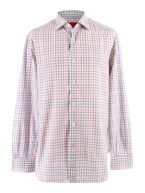 Isaia Pastel Check Shirt