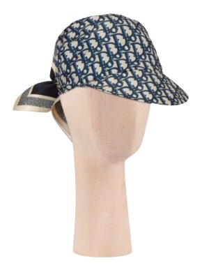 Dior Toile de Jouy Reverse Silk Scarf Visor