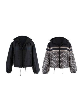 Dior Oblique Reversible Cropped Down Jacket