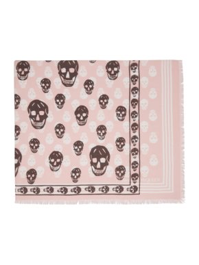Alexander McQueen Old Rose Pink Classic Biker Scarf