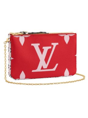 Louis Vuitton Monogram Giant Red/Pink Double Zip Pochette