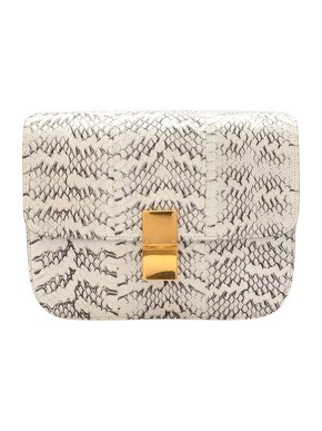 Celine White Whipsnake Box Bag