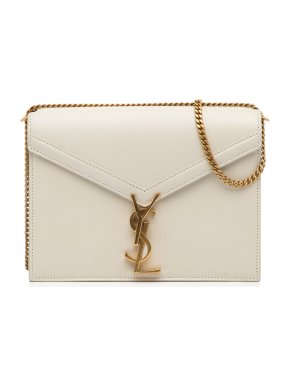 Saint Laurent Cream Monogram Cassandra Crossbody Bag