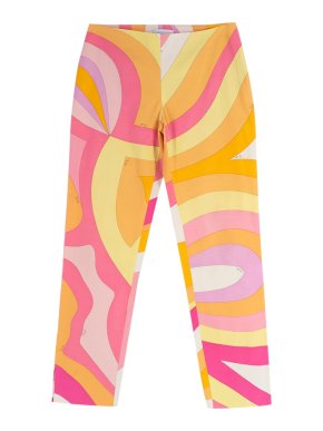 Emilio Pucci Slim Fit Printed Cotton Trousers