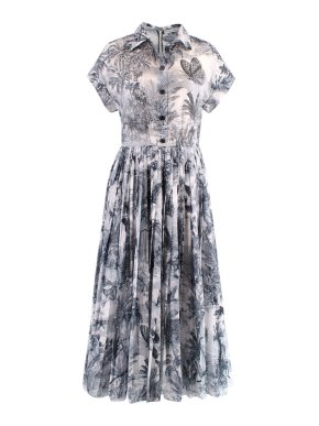 Dior Dioriviera Toile De Jouy Midi Shirt Dress