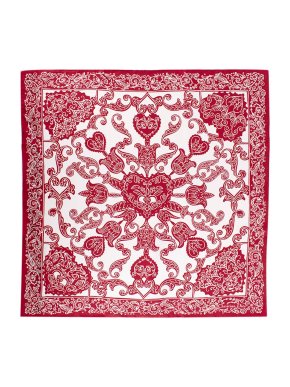 Dior Red & White Cruise '23 Silk Bandana Scarf