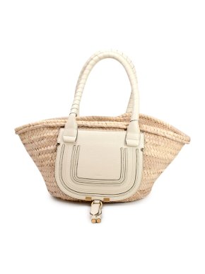 Chloe Medium Marcie White Basket Bag