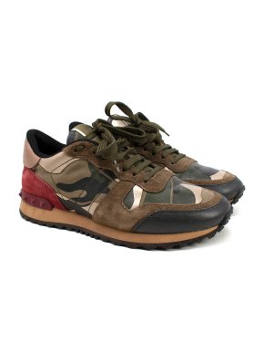 Valentino Green Camo Rockrunner Trainers