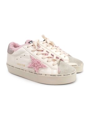 Golden Goose Hi-Star Nappa and Shearling Sneakers