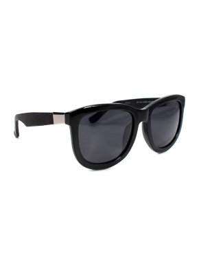 The Row x Linda Farrow Black Leather Detail Sunglasses