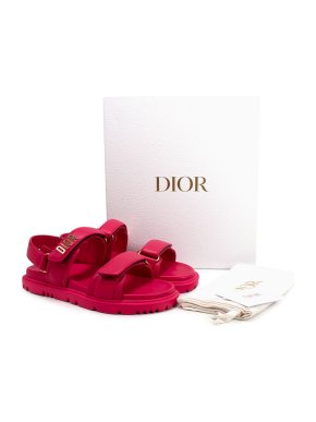 Pink Leather Dioract Sandals