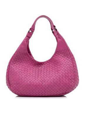 Bottega Veneta Pink Intrecciato Campana Shoulder Bag