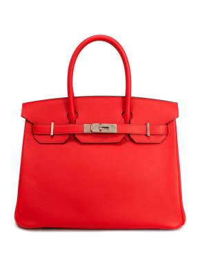 Hermes Rouge Casaque Epsom Leather Birkin 30 PHW