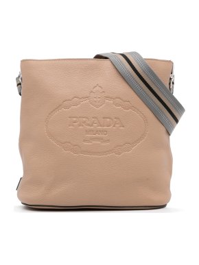 Prada Vitello Phenix Logo Bucket Bag