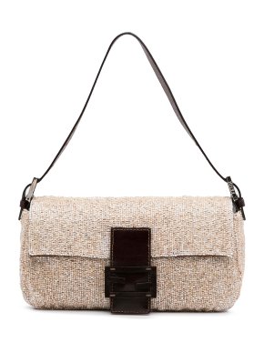 Fendi Beaded Baguette Shoulder Bag