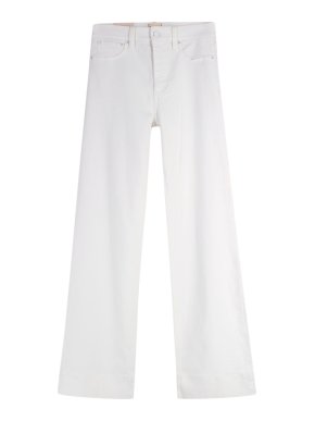 Alice + Olivia White Wide Leg Jeans