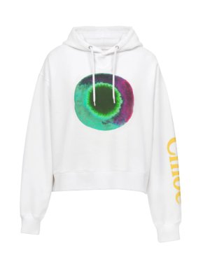 Chloe Chloé Logo Printed Drawstring Hoodie
