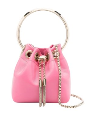 Jimmy Choo pink micro Bon Bon tote bag