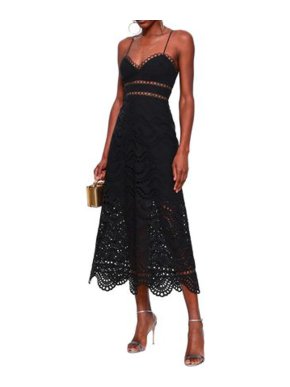 Zimmermann Jaya Wave Crochet-trimmed Broderie Anglaise Cotton Midi Dress