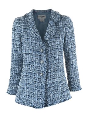 Chanel Blue Lesage Tweed Jacket