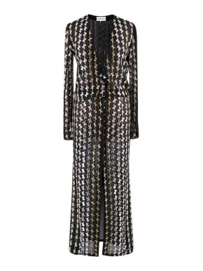 Emilio Pucci Black Crystal Embellished Robe