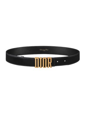 Dior Black Smooth Calfskin 30mm D-Fence Belt - Size 75