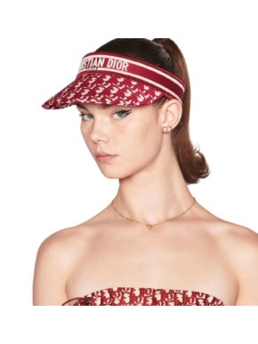 Dior Red Oblique Visor