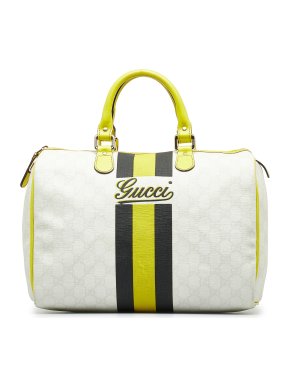 Gucci GG Supreme Joy Web Boston Bag