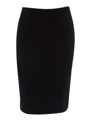 The Row Black Suede Pencil Skirt
