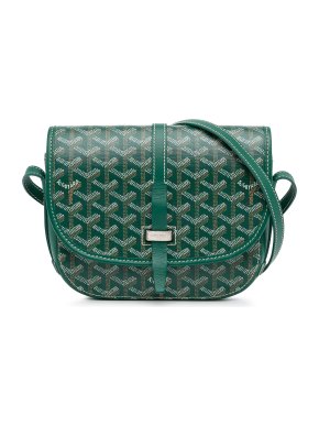 Green Goyardine Belvedere PM Bag