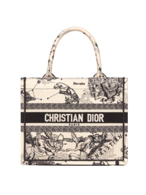 Dior Toile de Jouy Zodiac Embroidery Small Book Tote
