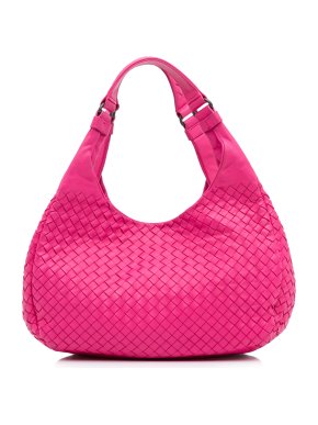 Bottega Veneta Pink Intrecciato Campana Shoulder Bag