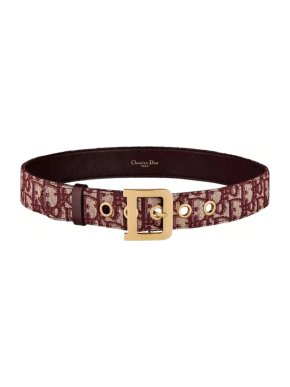 Dior Red Oblique Diorquake 55mm Belt - Size 75