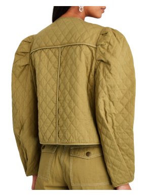 Ulla Johnson Arlo Quilted Cotton Puff Sleeve Jacket