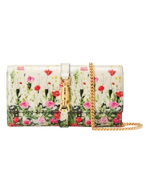 Gucci Floral Jackie 1961 Wallet on Chain
