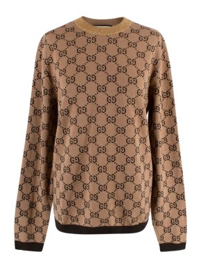 Gucci GG Metallic-trimmed Intarsia Wool Jumper