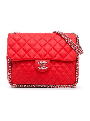 Chanel Maxi Lambskin Chain Around Flap Bag