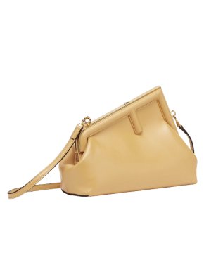 Medium Leather Sand Fendi First Bag