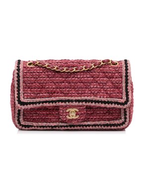 Chanel Medium Braided Classic Tweed Single Flap