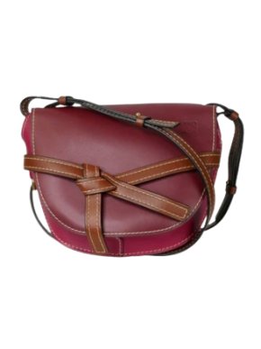 Loewe Small Leather Burgundy Gate Crossbody Bag